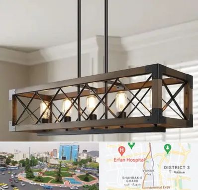 لوستر چوبی در ونک 