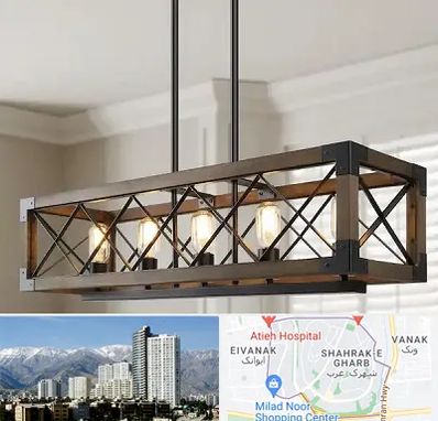 لوستر چوبی در شهرک غرب 