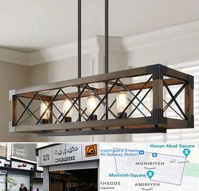 لوستر چوبی در منیریه 