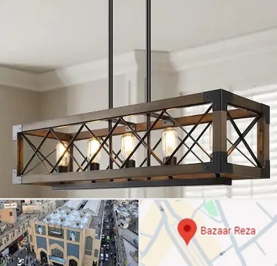 لوستر چوبی در بازار رضا مشهد
