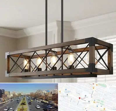 لوستر چوبی در بلوار معلم مشهد 