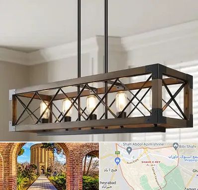 لوستر چوبی در شهر ری