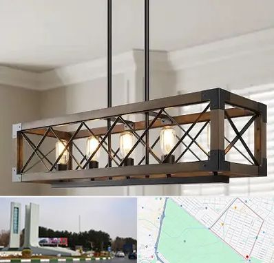 لوستر چوبی در بلوار فلسیطین مشهد