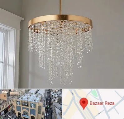لوستر کریستالی در بازار رضا مشهد