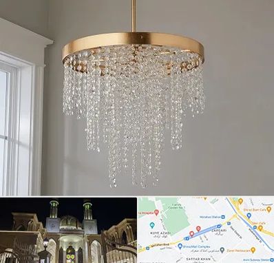 لوستر کریستالی در زرگری شیراز