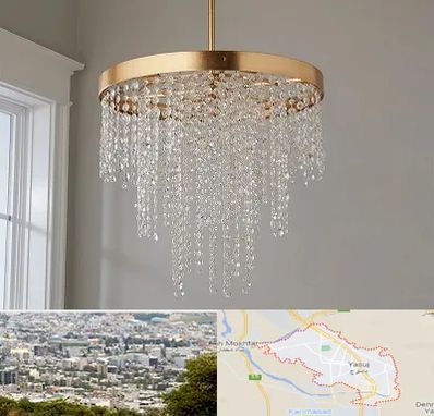 لوستر کریستالی در یاسوج