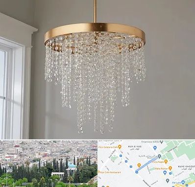 لوستر کریستالی در محلاتی شیراز