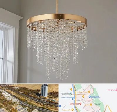 لوستر کریستالی در خیابان نیایش شیراز