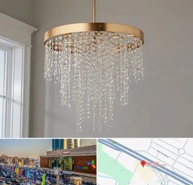 لوستر کریستالی در لاله پارک تبریز