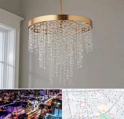 لوستر کریستالی در منظریه رشت