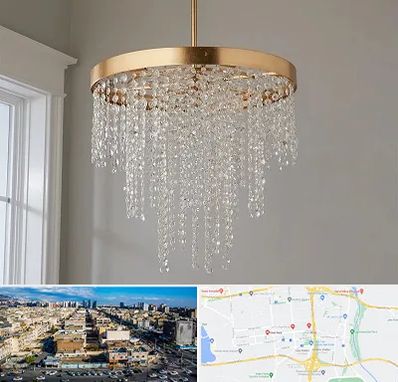 لوستر کریستالی در شهرک راه آهن