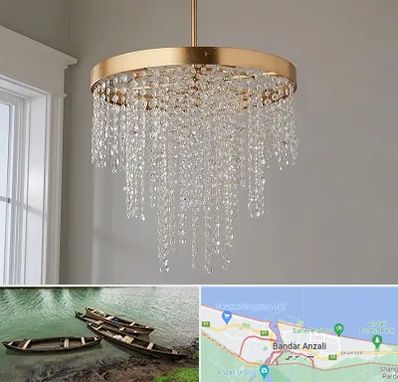 لوستر کریستالی در بندر انزلی
