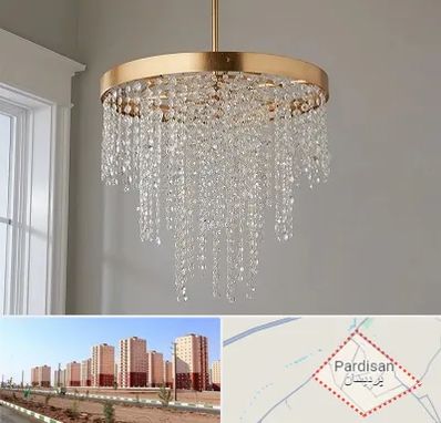 لوستر کریستالی در پردیسان قم
