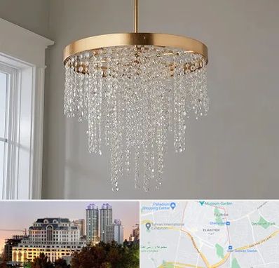 لوستر کریستالی در فرشته 