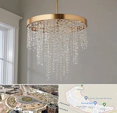 لوستر کریستالی در پرند