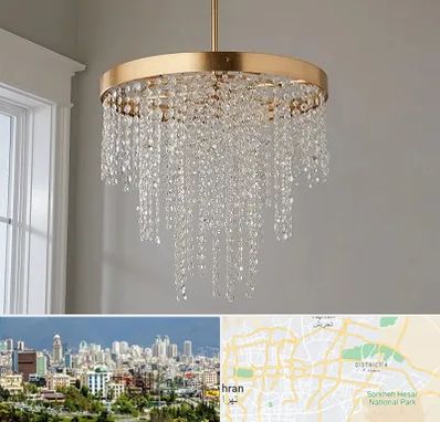 لوستر کریستالی در شرق تهران 