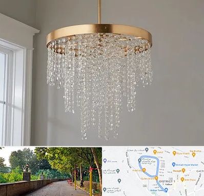 لوستر کریستالی در بلوار گیلان رشت