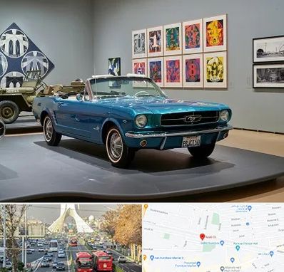 نمایشگاه اتومبیل در خیابان آزادی