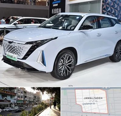 نمایشگاه ماشین چینی در خیابان جمالزاده