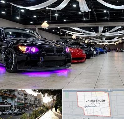 نمایشگاه ماشین خارجی در خیابان جمالزاده