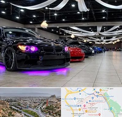 نمایشگاه ماشین خارجی در معالی آباد شیراز