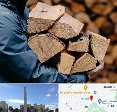 متریال چوبی در فلکه گاز شیراز