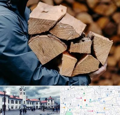 متریال چوبی در میدان شهرداری رشت