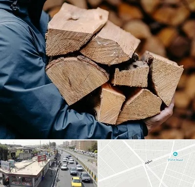 متریال چوبی در خیابان دماوند