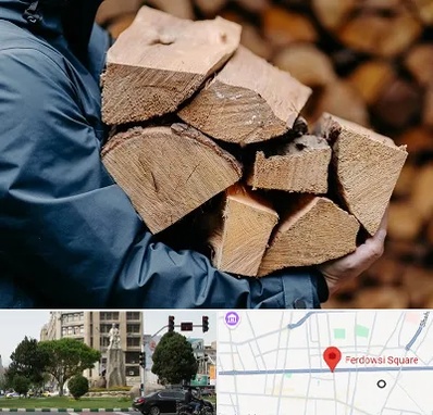 متریال چوبی در میدان فردوسی تهران