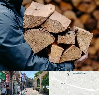 متریال چوبی در خیابان قزوین