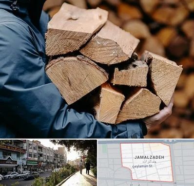 متریال چوبی در خیابان جمالزاده