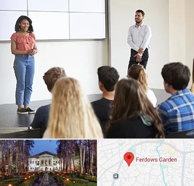 کلاس فن بیان در باغ فردوس