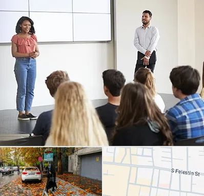 کلاس فن بیان در خیابان فلسطین