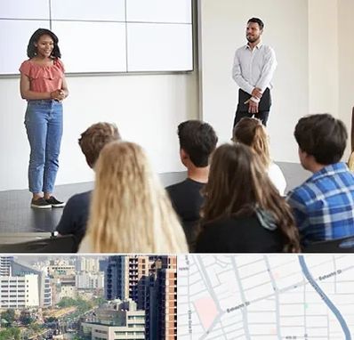 کلاس فن بیان در خیابان بهشتی