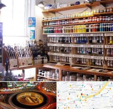 فروشگاه لوازم هنری در میدان ولیعصر 