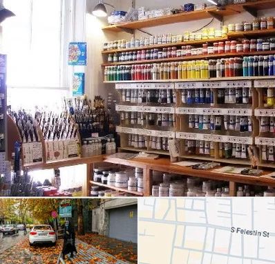 فروشگاه لوازم نقاشی در خیابان فلسطین