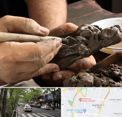 فروشگاه لوازم مجسمه سازی در ظفر 