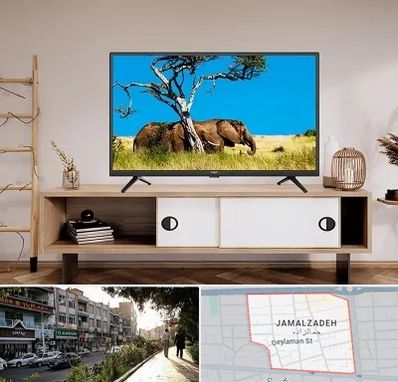 فروش تلویزیون در خیابان جمالزاده
