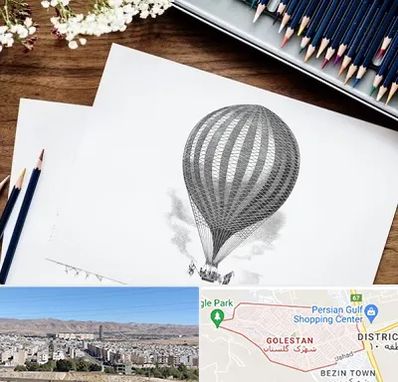 فروشگاه لوازم طراحی در شهرک گلستان شیراز