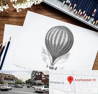 فروشگاه لوازم طراحی در خیابان آذربایجان