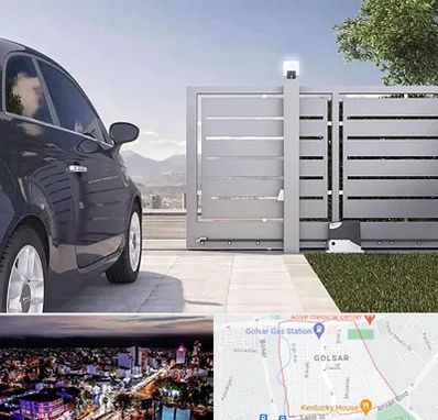 درب ریلی پارکینگ در گلسار رشت 