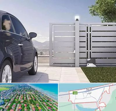درب ریلی پارکینگ در نور