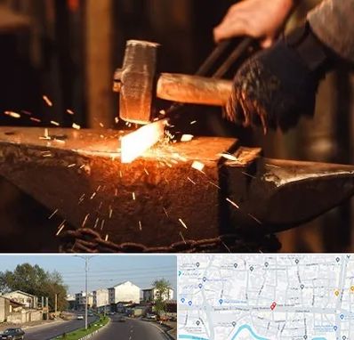 آهنگری در ضیابری رشت