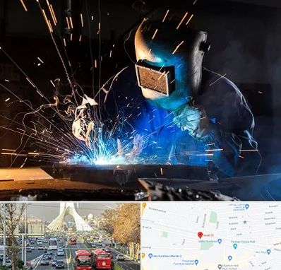 جوشکار سیار در خیابان آزادی 