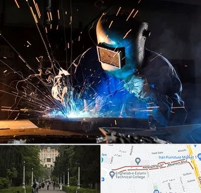 جوشکار سیار در بلوار معلم رشت 