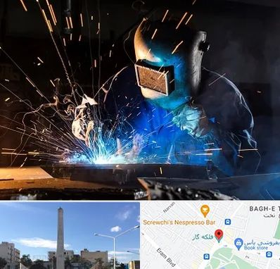 جوشکار سیار در فلکه گاز شیراز