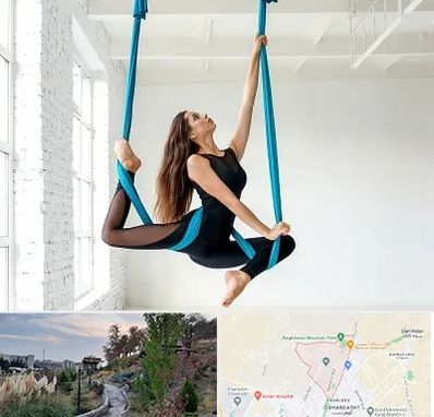 آریال یوگا در باغستان کرج