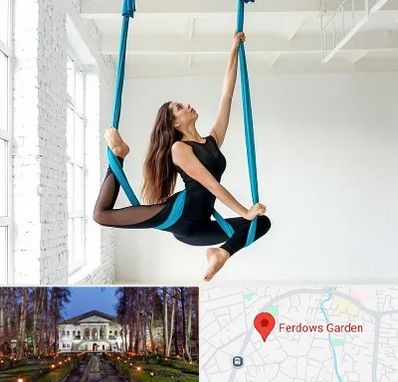 آریال یوگا در باغ فردوس