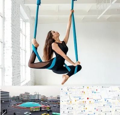 آریال یوگا در میدان انقلاب 