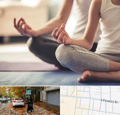 کلاس مدیتیشن در خیابان فلسطین